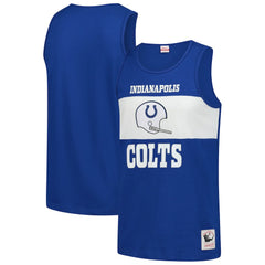 Indianapolis Colts Retro Colorblock Tank Top - Royal - Mitchell & Ness