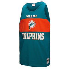 Miami Dolphins Retro Colorblock Tank Top - Aqua - Mitchell & Ness