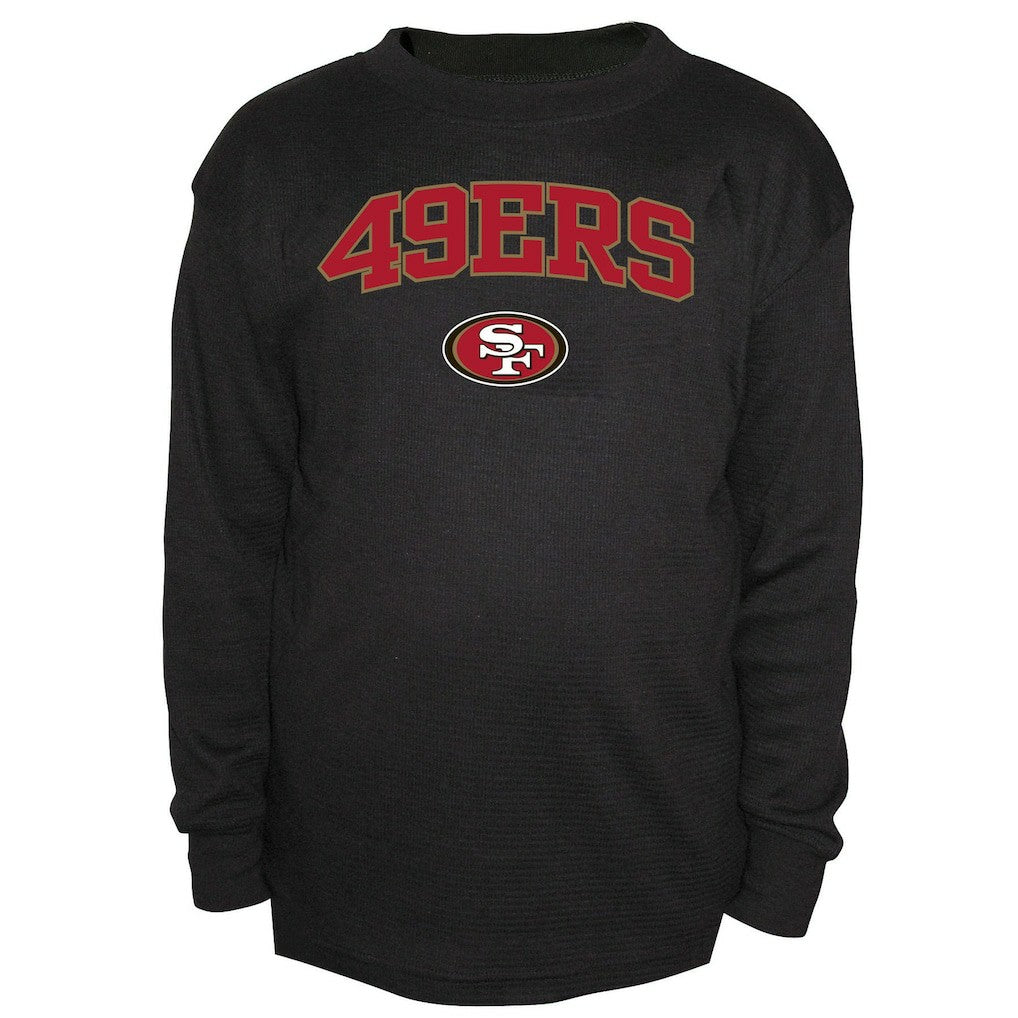 San Francisco 49ers Big & Tall Thermal Long Sleeve Crew Neck T-Shirt - Black - Fanatics
