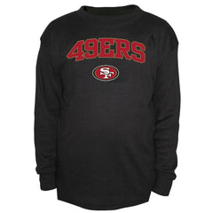 San Francisco 49ers Big & Tall Thermal Long Sleeve Crew Neck T-Shirt - Black - Fanatics