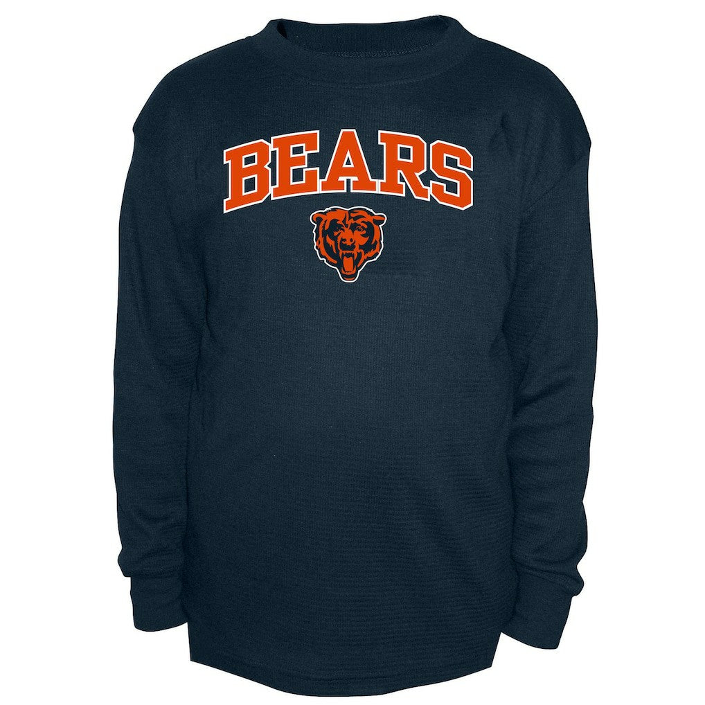 Chicago Bears Big & Tall Thermal Long Sleeve Crew Neck T-Shirt - Navy - Fanatics