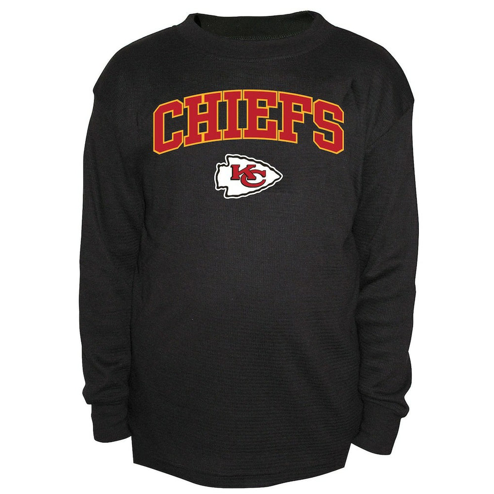 Kansas City Chiefs Big & Tall Thermal Long Sleeve Crew Neck T-Shirt - Black - Fanatics