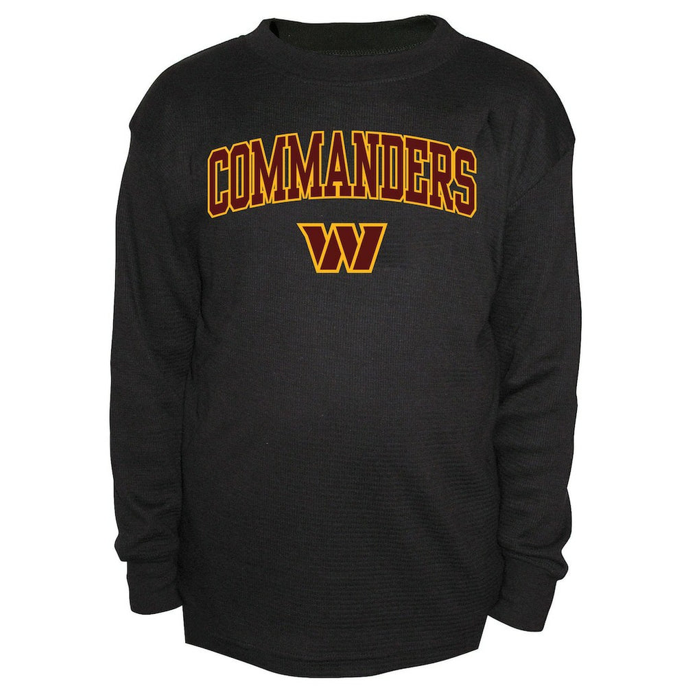 Washington Commanders Big & Tall Thermal Long Sleeve Crew Neck T-Shirt - Black - Fanatics