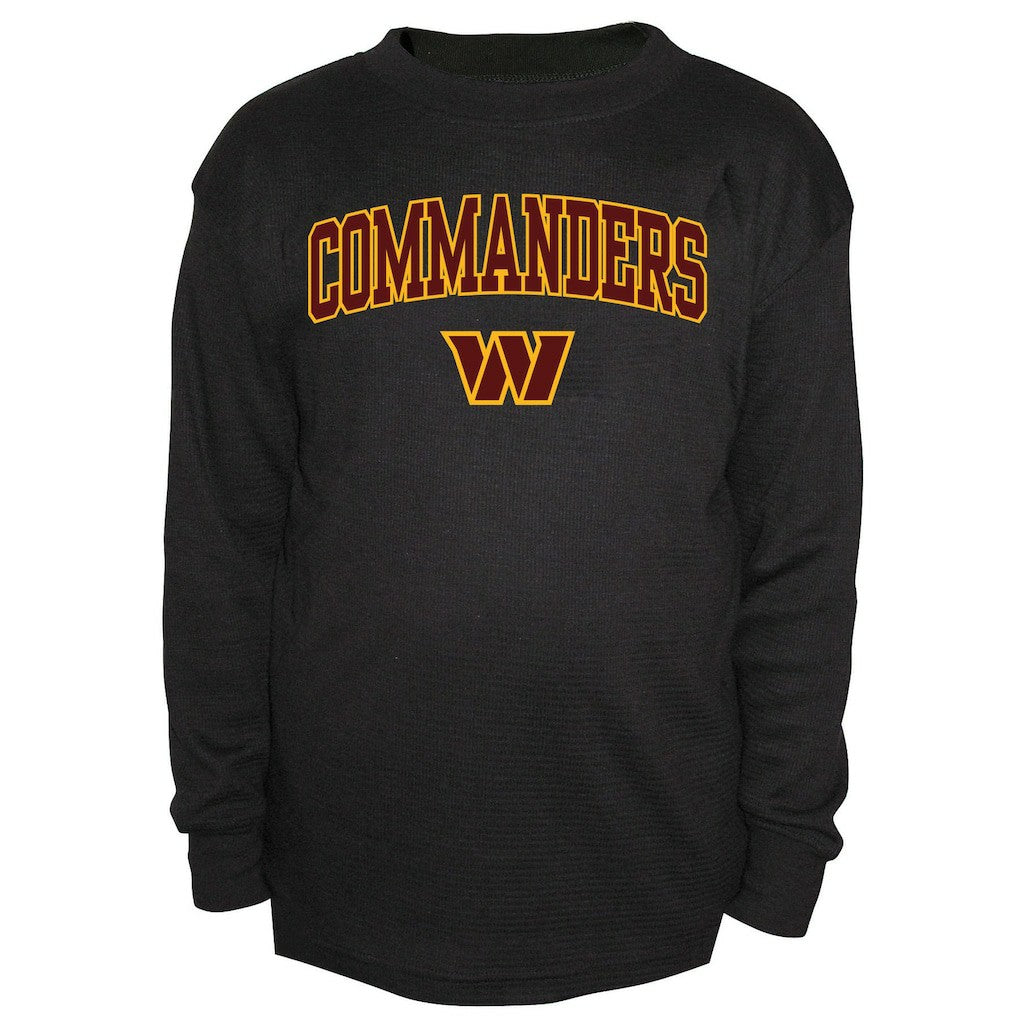 Washington Commanders Big & Tall Thermal Long Sleeve Crew Neck T-Shirt - Black - Fanatics