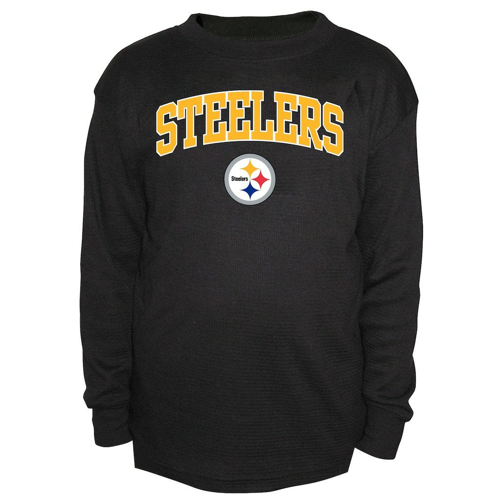 Pittsburgh Steelers Big & Tall Thermal Long Sleeve Crew Neck T-Shirt - Black - Fanatics