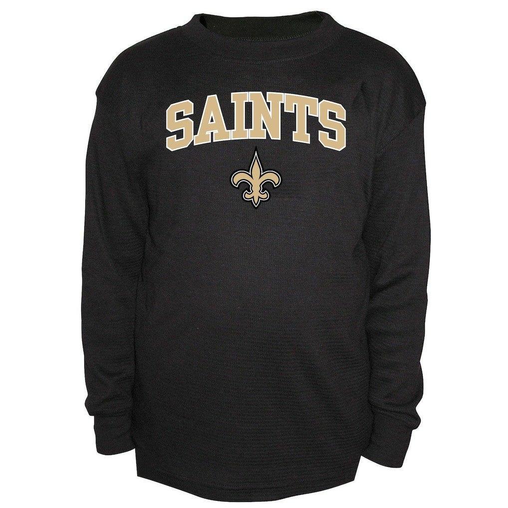 New Orleans Saints Big & Tall Thermal Long Sleeve Crew Neck T-Shirt - Black - Fanatics