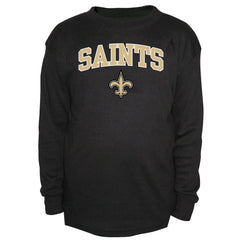 New Orleans Saints Big & Tall Thermal Long Sleeve Crew Neck T-Shirt - Black - Fanatics