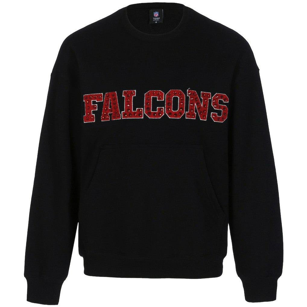 Atlanta Falcons Cuce Women's Chenille Jeweled Sweatshirt - Black - NFL