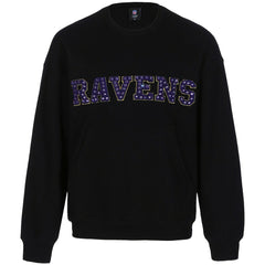 Baltimore Ravens Cuce Women's Chenille Jeweled Sweatshirt - Black - NFL