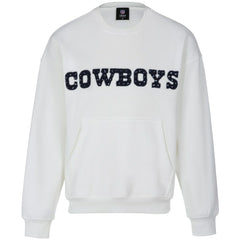 Dallas Cowboys Cuce Women's Chenille Jeweled Sweatshirt - White - NFL