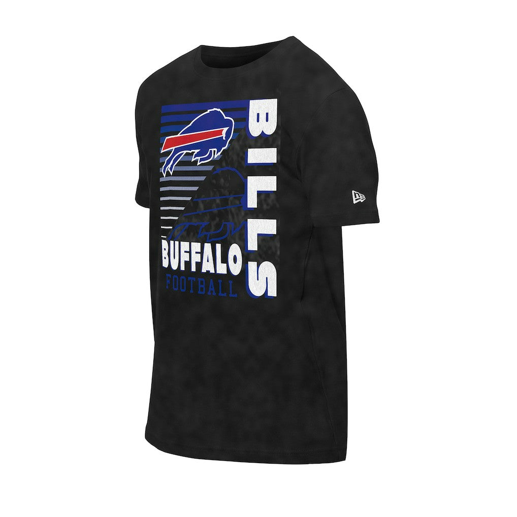 Buffalo Bills New Era Retro Logo Enzyme Washed Oversized T-Shirt - Black - NFL