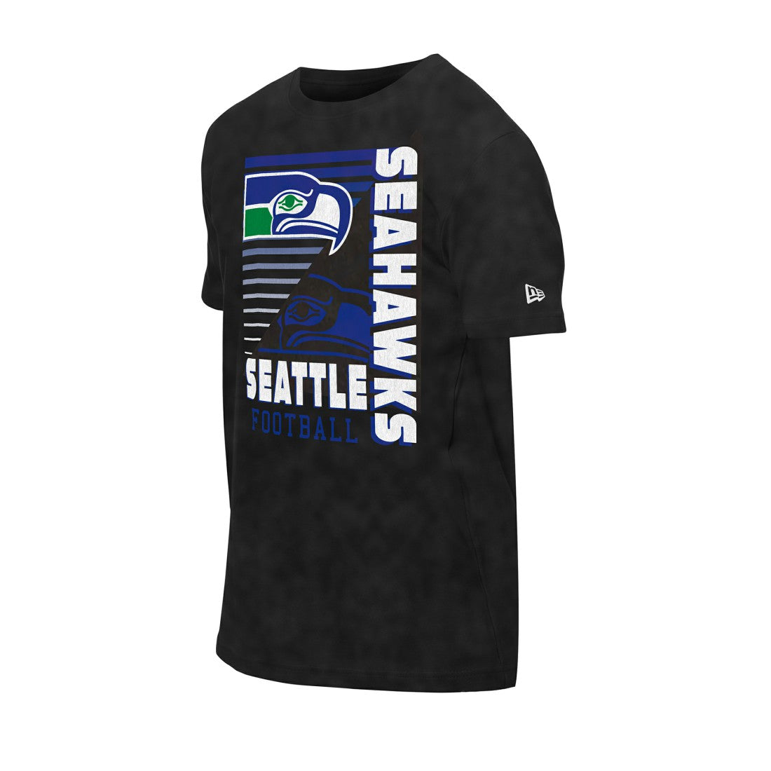 Seattle Seahawks New Era Retro Logo Enzyme Washed Oversized T-Shirt - Black - NFL
