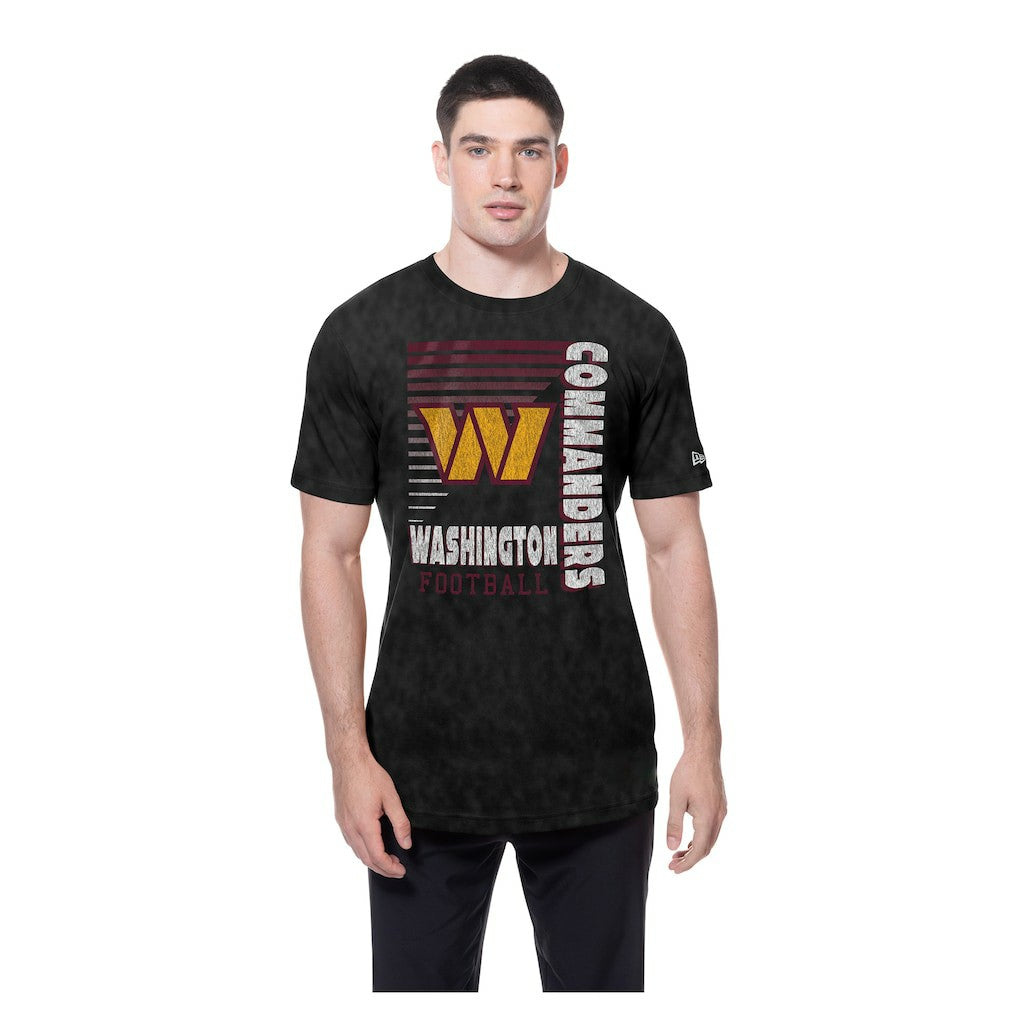 Washington Commanders New Era Enzyme Washed Oversized T-Shirt - Black - NFL