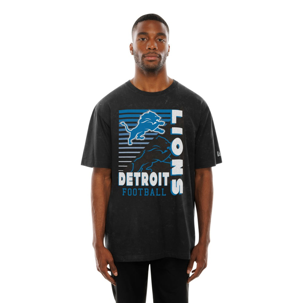 Detroit Lions New Era Enzyme Washed Oversized T-Shirt - Black - NFL