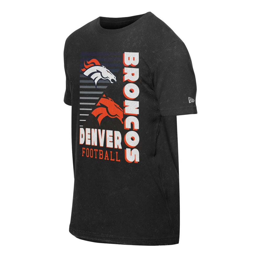 Denver Broncos New Era Enzyme Washed Oversized T-Shirt - Black - NFL