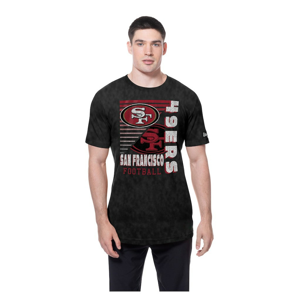 San Francisco 49ers New Era Enzyme Washed Oversized T-Shirt - Black - NFL