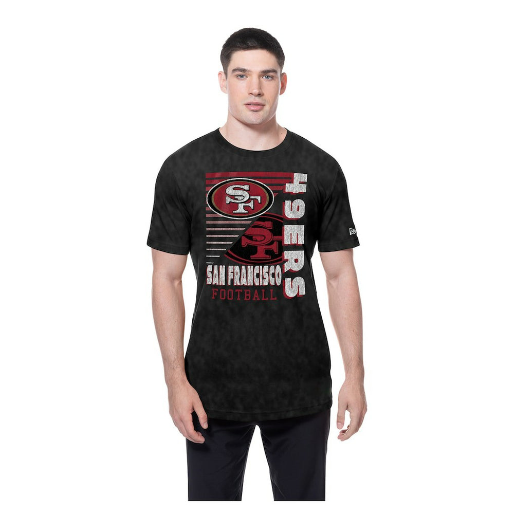 San Francisco 49ers New Era Enzyme Washed Oversized T-Shirt - Black - NFL