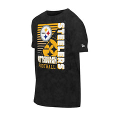 Pittsburgh Steelers New Era Enzyme Washed Oversized T-Shirt - Black - NFL