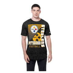 Pittsburgh Steelers New Era Enzyme Washed Oversized T-Shirt - Black - NFL