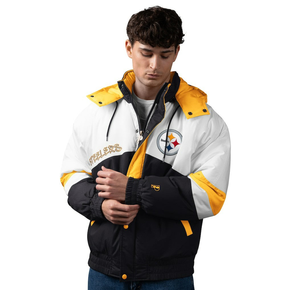 Pittsburgh Steelers Pro Player Shoulder To Shoulder Polyfill Full-Zip Hooded Jacket - Black/Gold - NFL