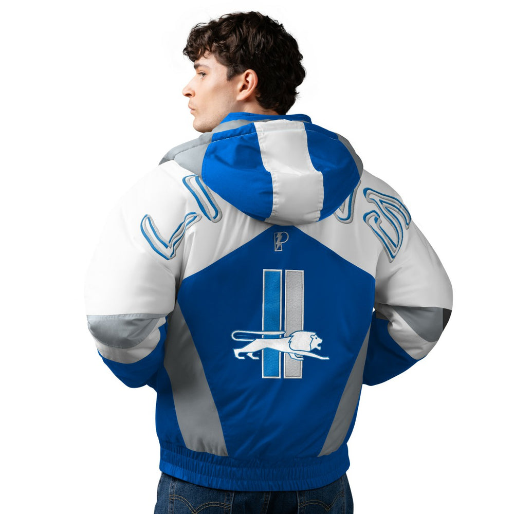 Detroit Lions Pro Player Shoulder To Shoulder Polyfill Full-Zip Hooded Jacket - Blue - NFL