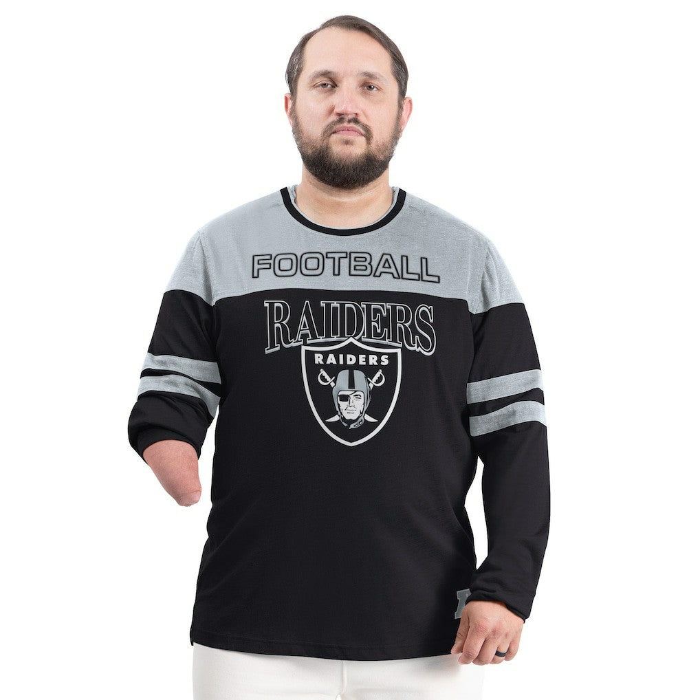 Las Vegas Raiders G-III Sports by Carl Banks Adaptive Outlast Long Sleeve T-Shirt - Black/Silver - NFL