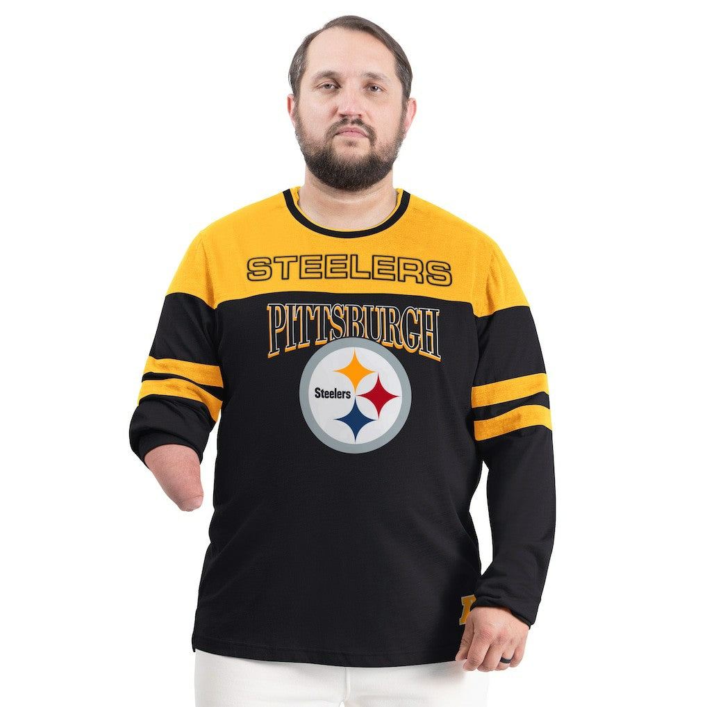 Pittsburgh Steelers G-III Sports by Carl Banks Adaptive Outlast Long Sleeve T-Shirt - Black/Gold - NFL