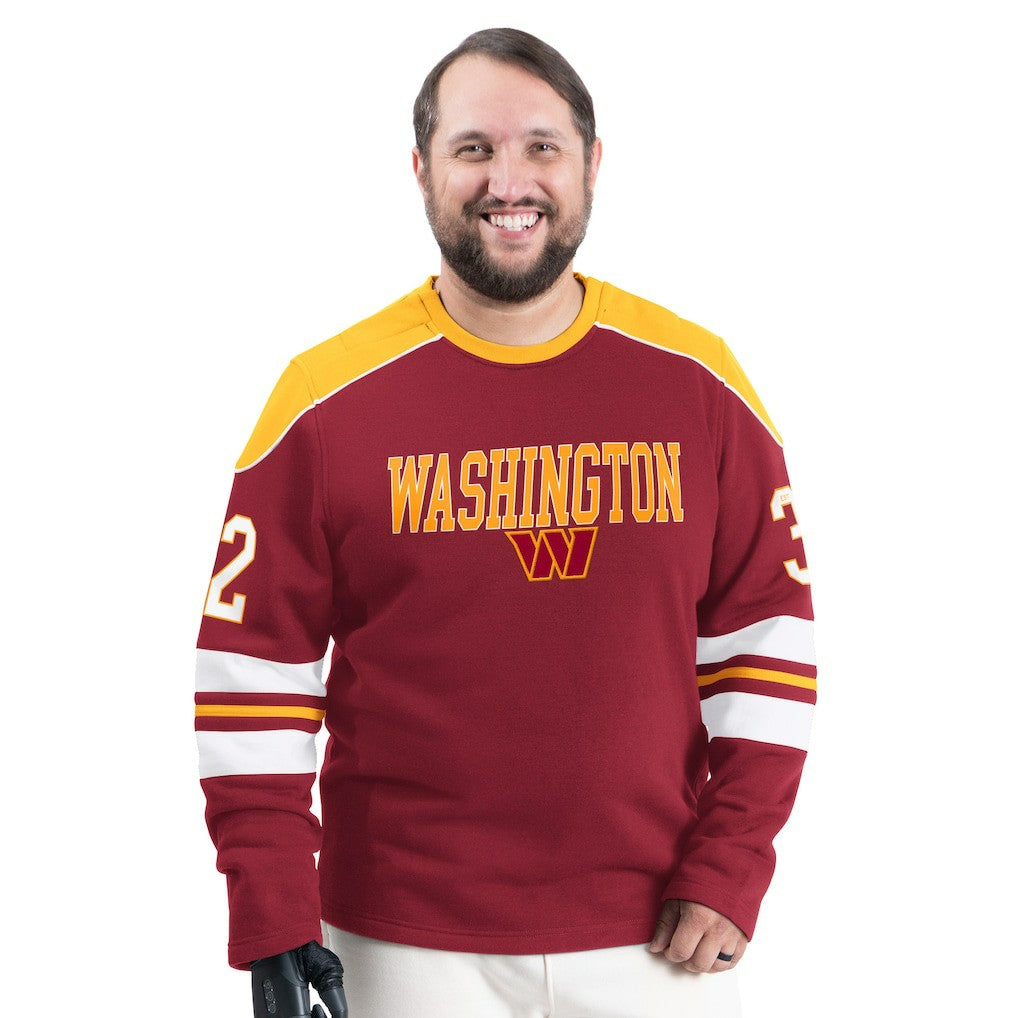 Washington Commanders G-III Sports by Carl Banks Adaptive Lord Stanley Crewneck Sweatshirt - Burgundy - NFL
