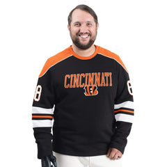 Cincinnati Bengals G-III Sports by Carl Banks Adaptive Lord Stanley Crewneck Sweatshirt - Black - NFL