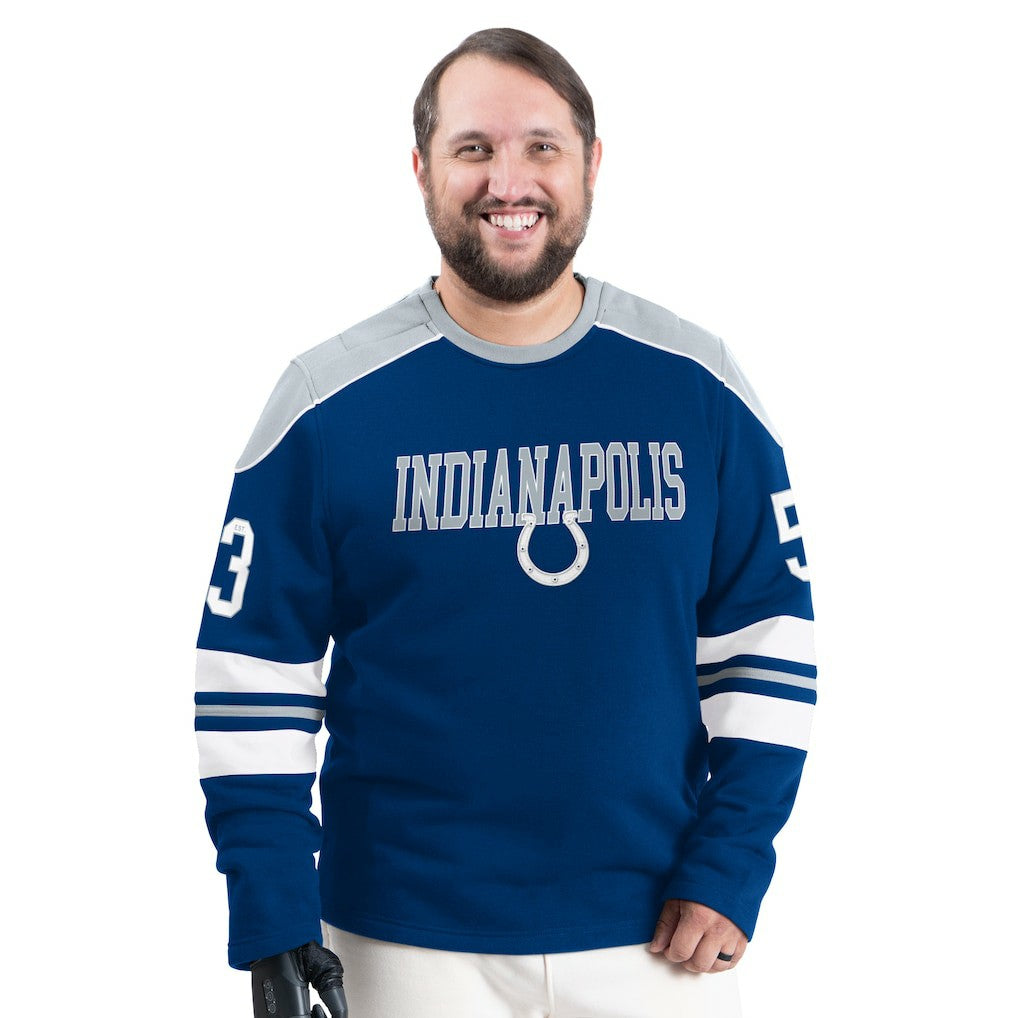 Indianapolis Colts G-III Sports by Carl Banks Adaptive Lord Stanley Crewneck Sweatshirt - Royal - NFL