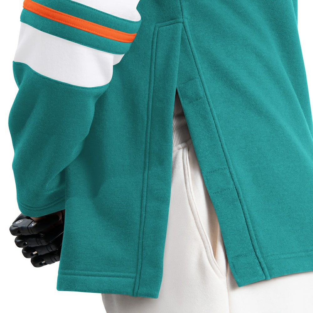 Miami Dolphins G-III Sports by Carl Banks Adaptive Lord Stanley Crewneck Sweatshirt - Aqua - NFL