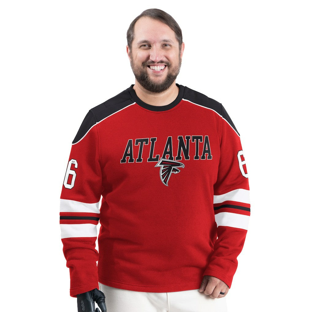 Atlanta Falcons G-III Sports by Carl Banks Adaptive Lord Stanley Crewneck Sweatshirt - Red - NFL
