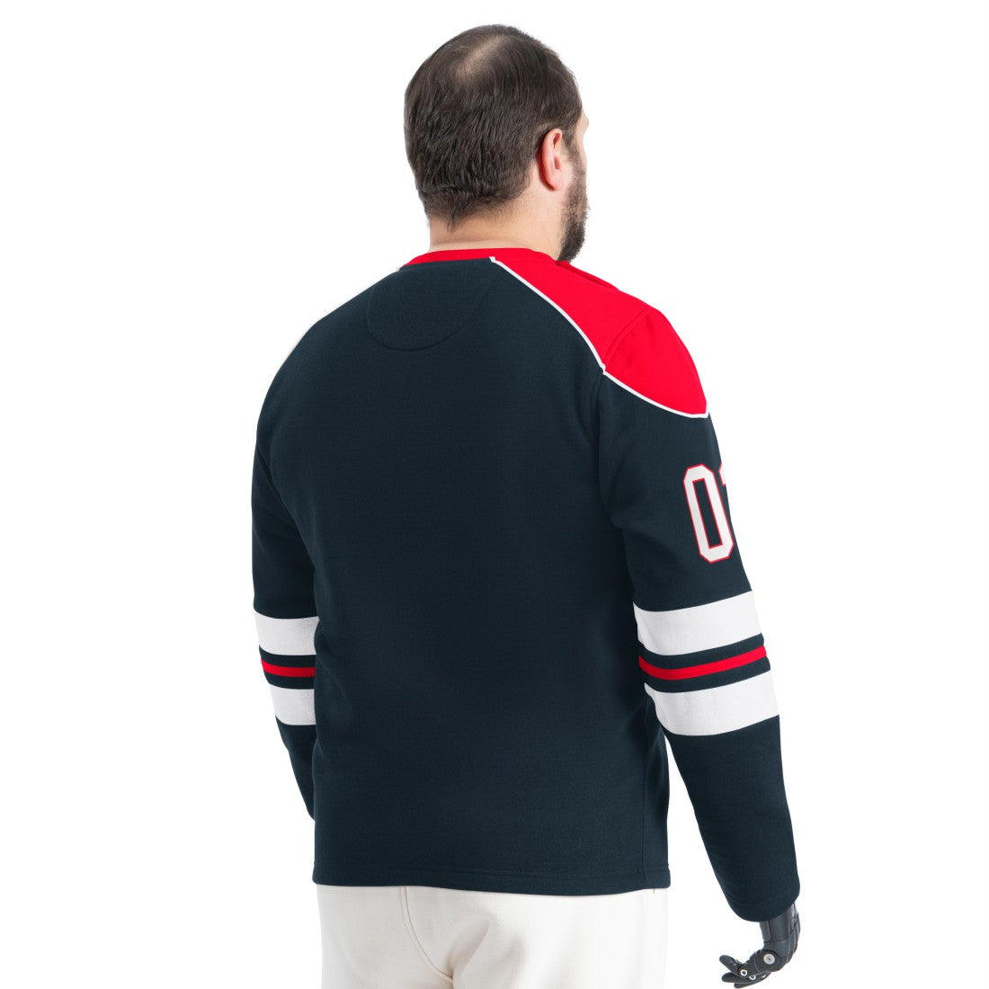 Houston Texans G-III Sports by Carl Banks Adaptive Lord Stanley Crewneck Sweatshirt - Navy - NFL