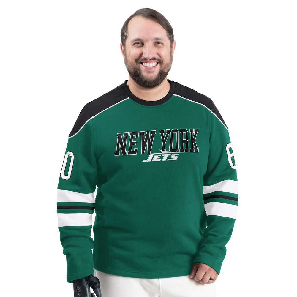 New York Jets G-III Sports by Carl Banks Adaptive Lord Stanley Crewneck Sweatshirt - Green - NFL