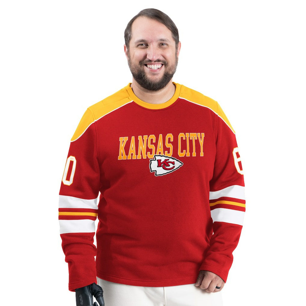 Kansas City Chiefs G-III Sports by Carl Banks Adaptive Lord Stanley Crewneck Sweatshirt - Red - NFL