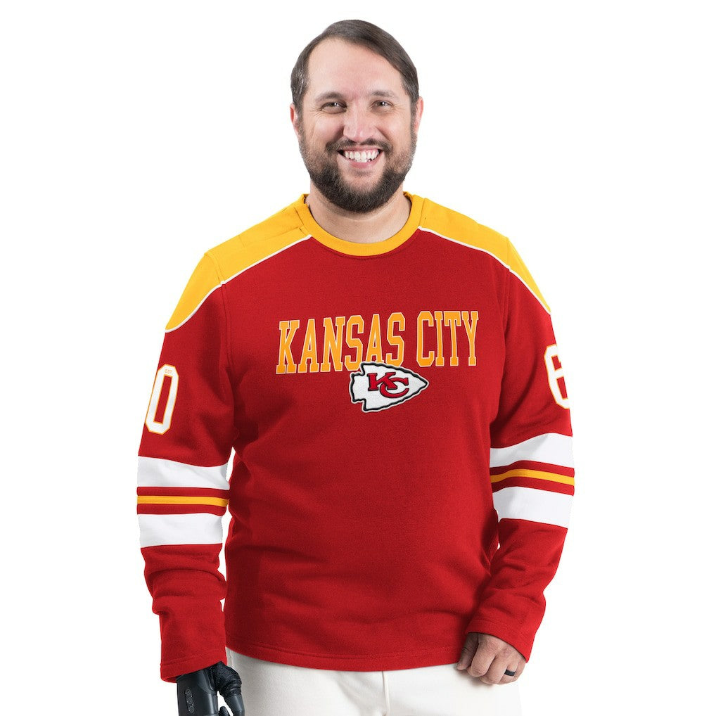 Kansas City Chiefs G-III Sports by Carl Banks Adaptive Lord Stanley Crewneck Sweatshirt - Red - NFL