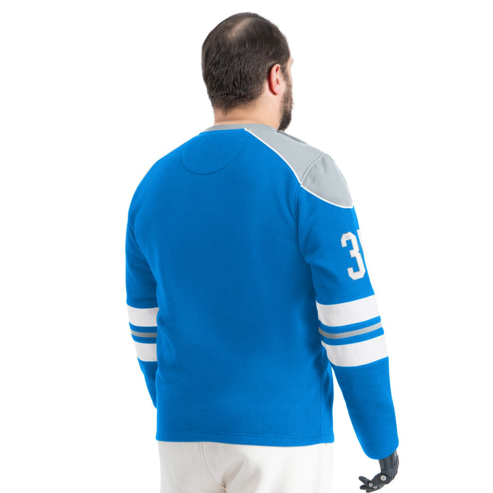 Detroit Lions G-III Sports by Carl Banks Adaptive Lord Stanley Crewneck Sweatshirt - Blue - NFL