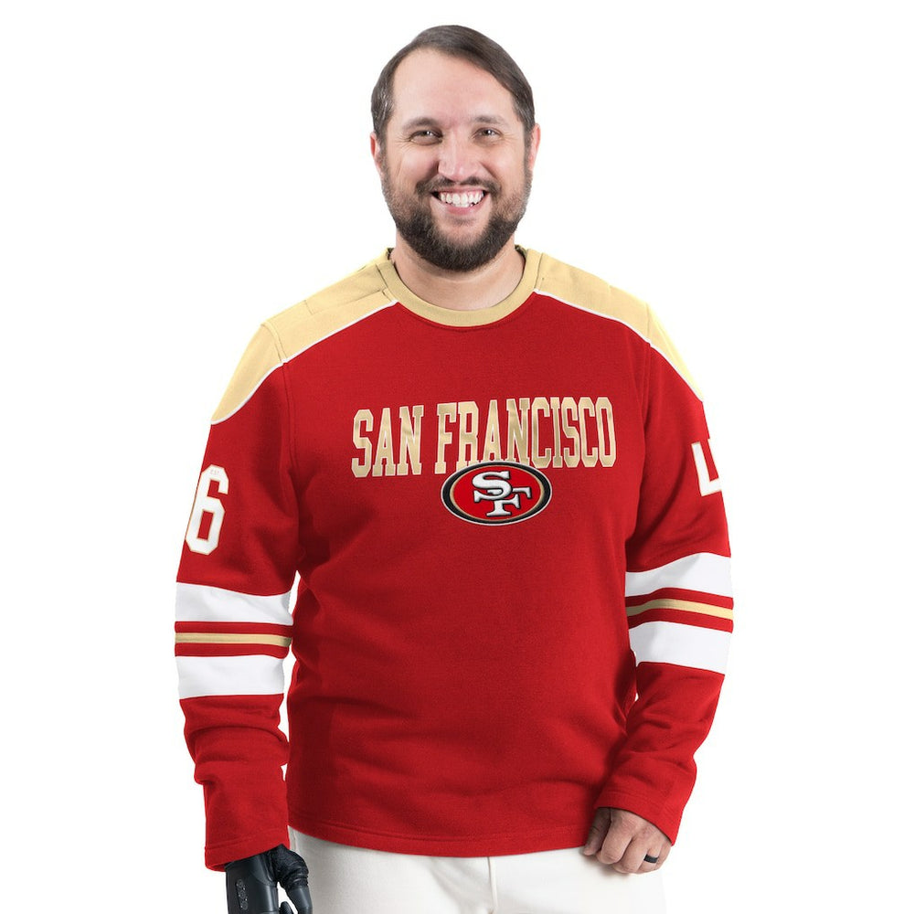 San Francisco 49ers G-III Sports by Carl Banks Adaptive Lord Stanley Crewneck Sweatshirt - Scarlet - NFL