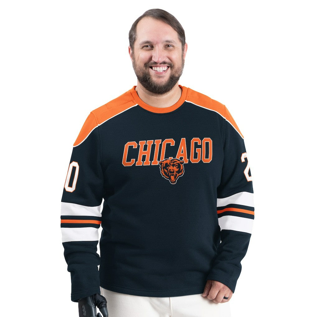 Chicago Bears G-III Sports by Carl Banks Adaptive Lord Stanley Crewneck Sweatshirt - Navy - NFL