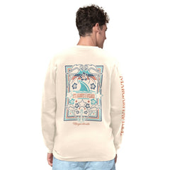 San Francisco 49ers Margaritaville Five O'Clock Henley Long Sleeve T-Shirt - Cream - NFL