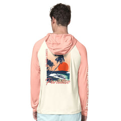 Kansas City Chiefs Margaritaville Sand, Sea, Sunsets Long-Sleeve Rashguard Hoodie Pullover -Cream/Amber - NFL