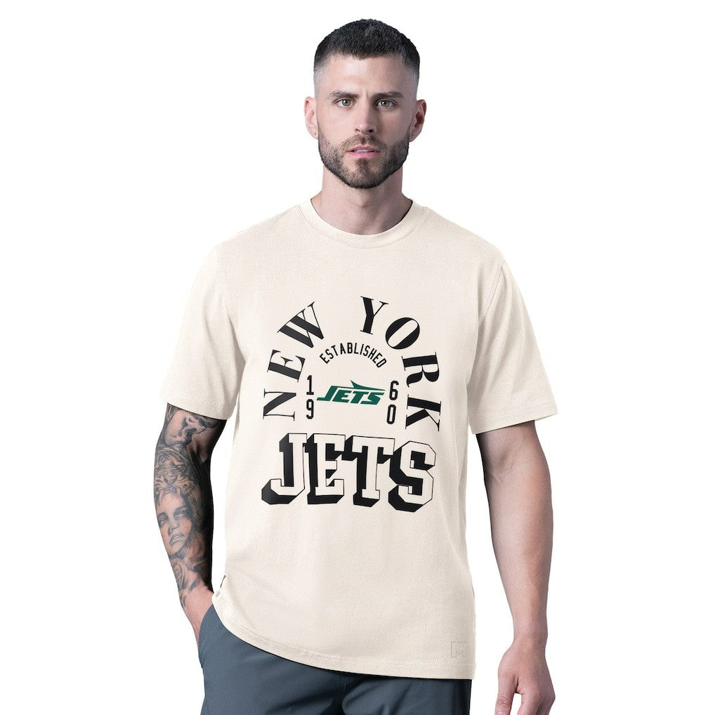 New York Jets MSX by Michael Strahan Whiteout Vintage T-Shirt - White - NFL
