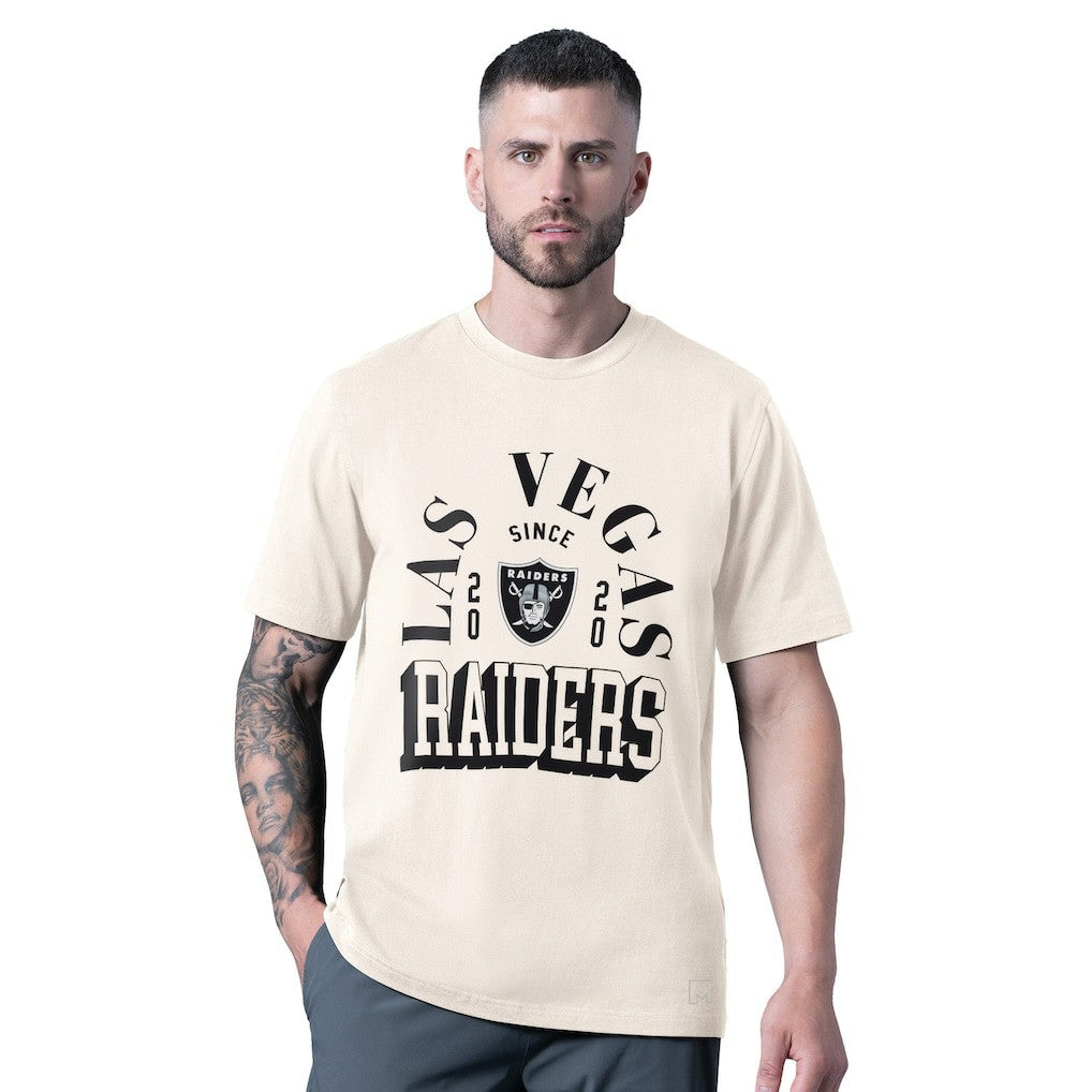 Las Vegas Raiders MSX by Michael Strahan Whiteout Vintage T-Shirt - White - NFL