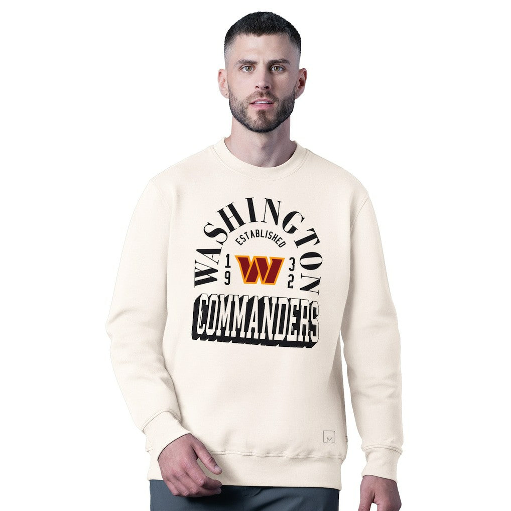 Washington Commanders MSX by Michael Strahan Whiteout Tri-Blend Sweatshirt - White - NFL