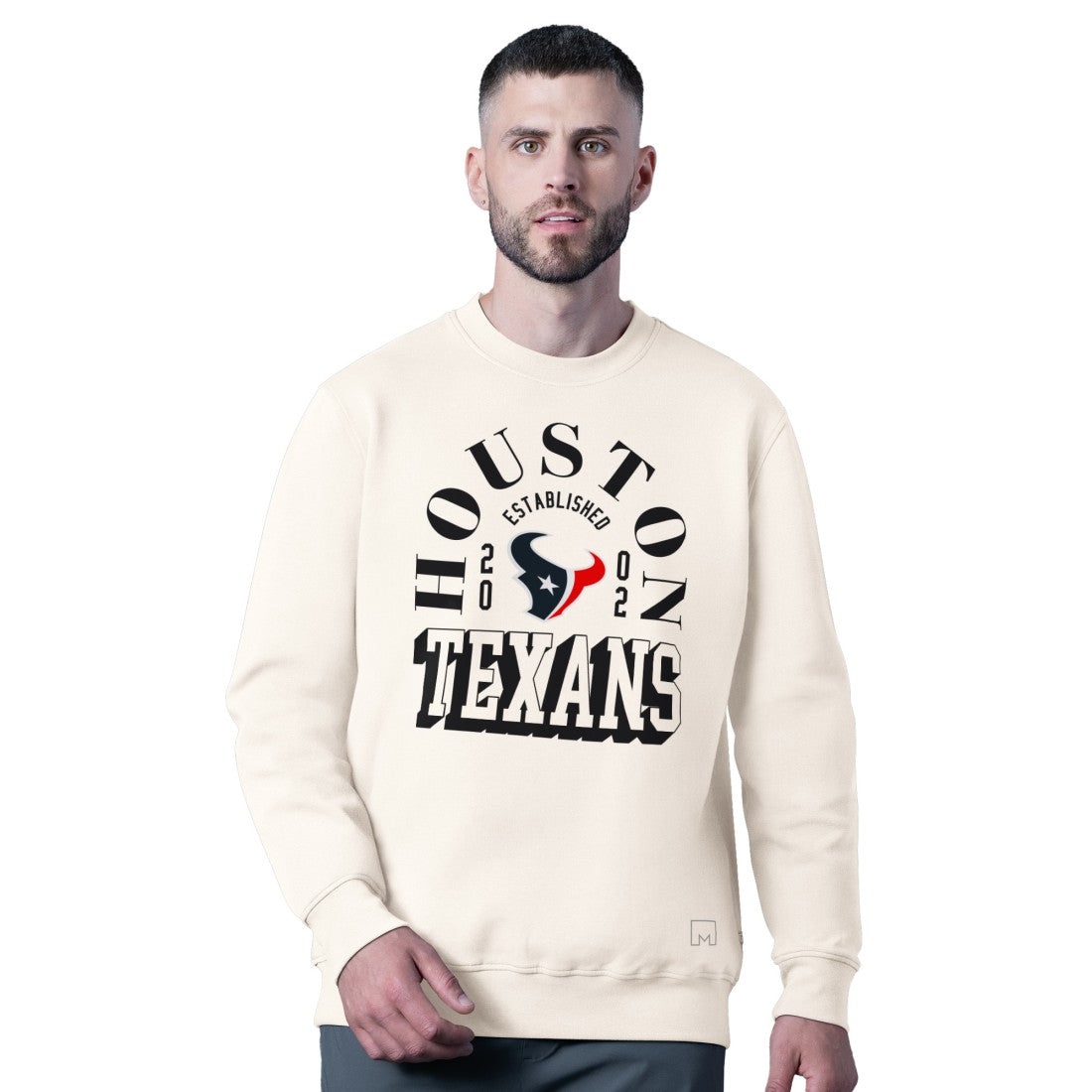Houston Texans MSX by Michael Strahan Whiteout Tri-Blend Sweatshirt - White - NFL