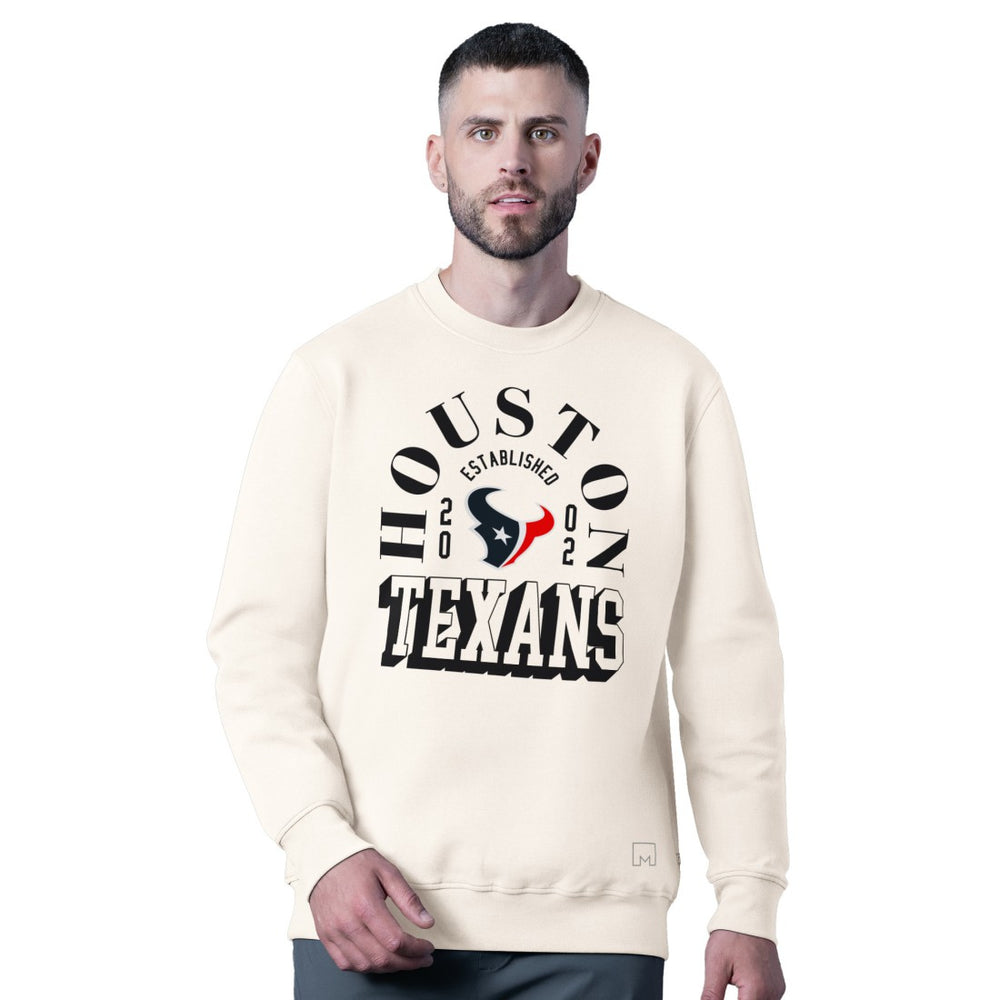 Houston Texans MSX by Michael Strahan Whiteout Tri-Blend Sweatshirt - White - NFL