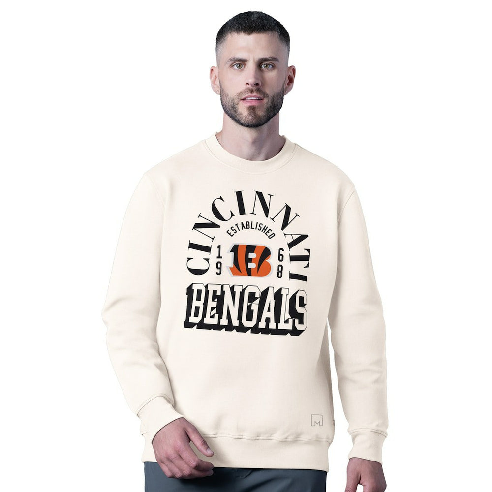 Cincinnati Bengals MSX by Michael Strahan Whiteout Tri-Blend Sweatshirt - White - NFL