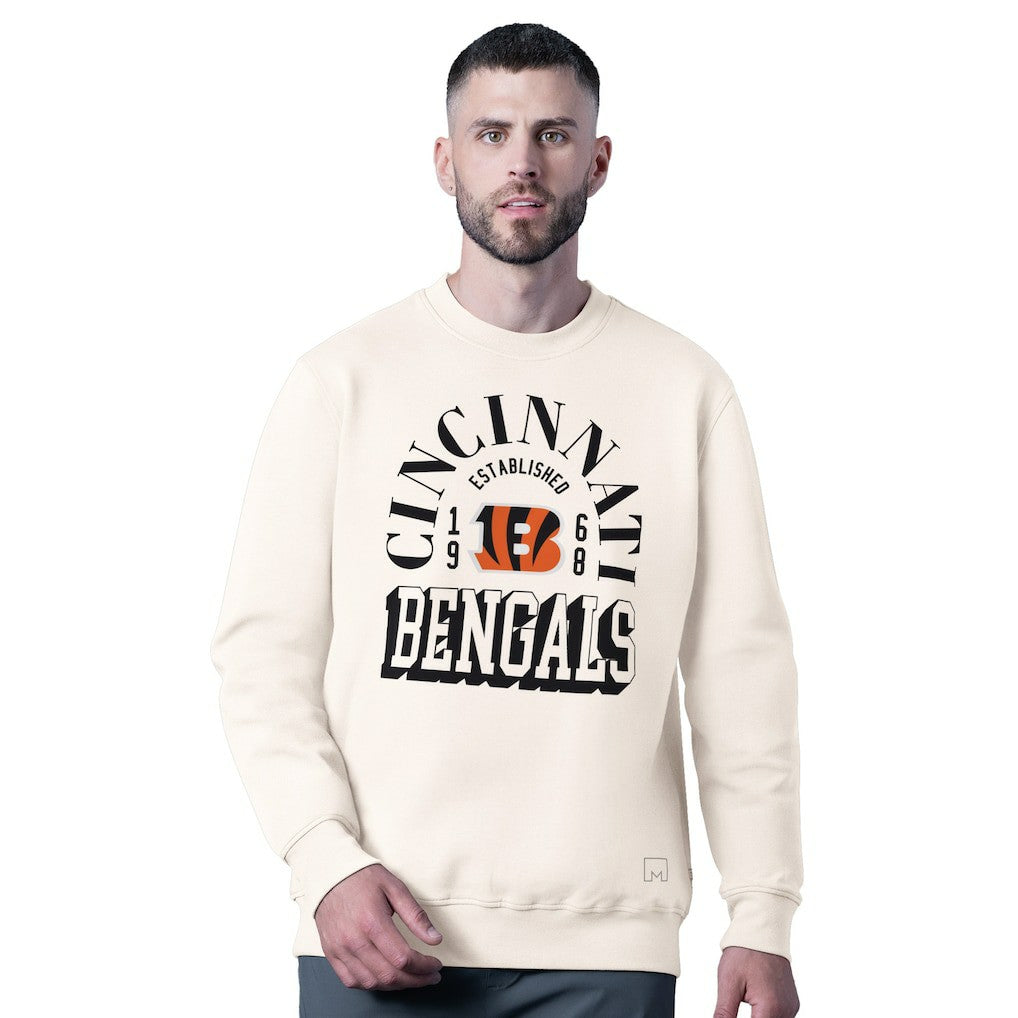 Cincinnati Bengals MSX by Michael Strahan Whiteout Tri-Blend Sweatshirt - White - NFL