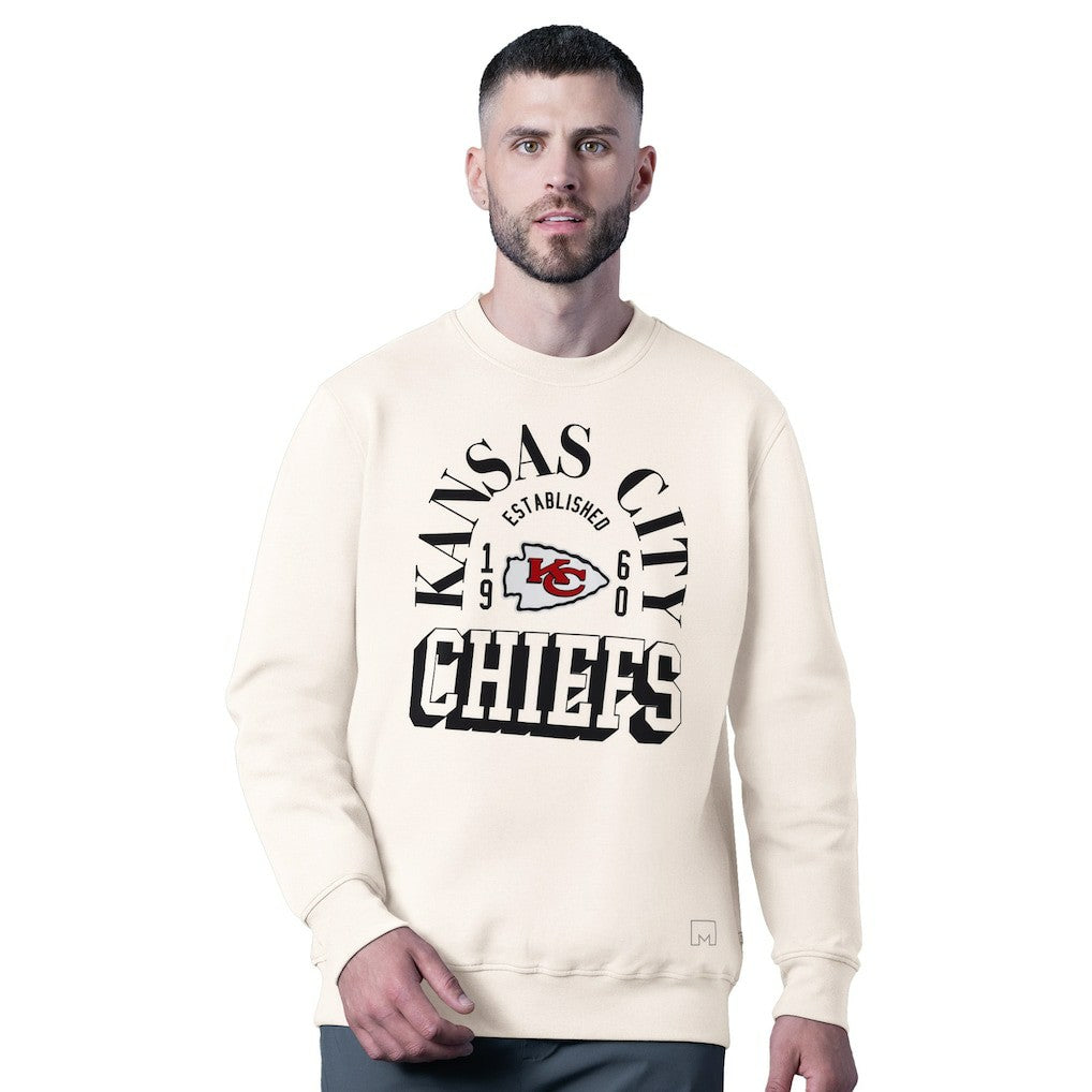Kansas City Chiefs MSX by Michael Strahan Whiteout Tri-Blend Sweatshirt - White - NFL