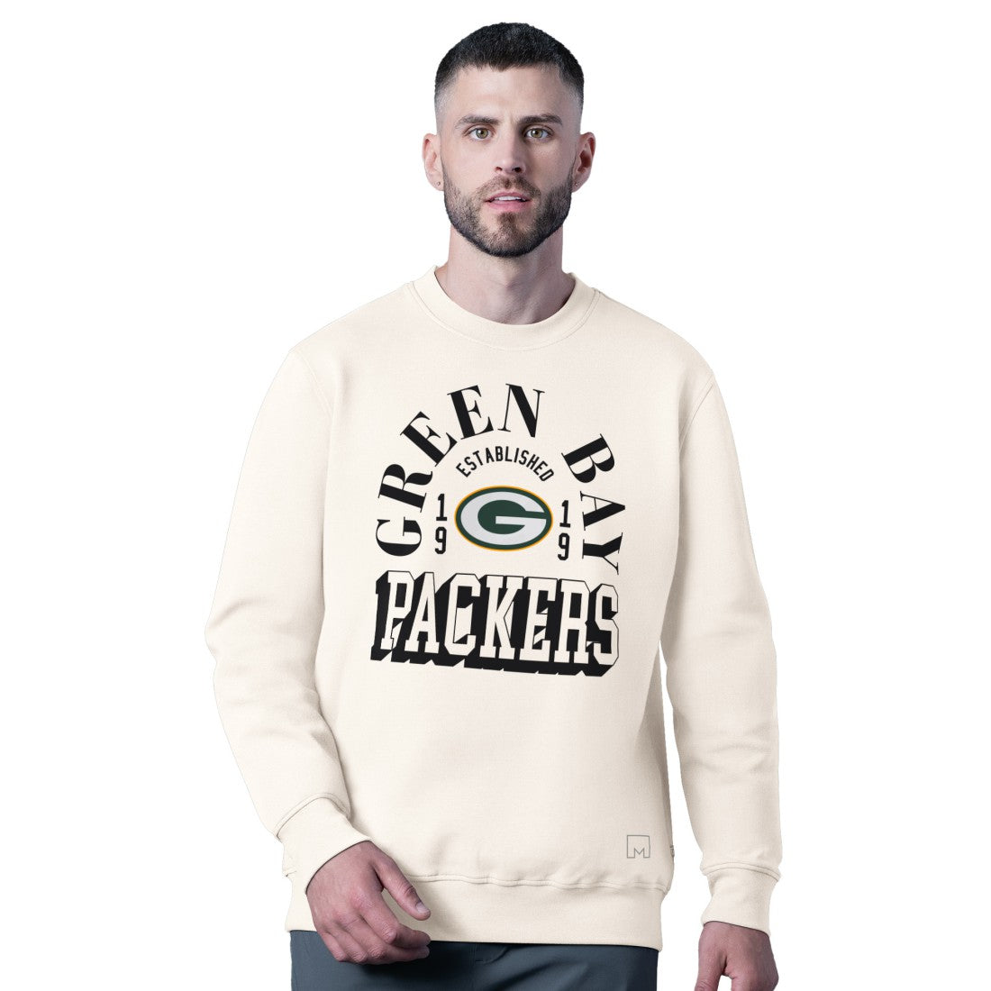 Green Bay Packers MSX by Michael Strahan Whiteout Tri-Blend Sweatshirt - White - NFL